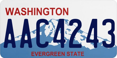 WA license plate AAC4243