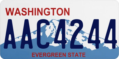 WA license plate AAC4244