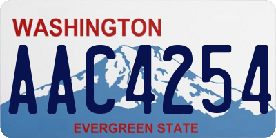 WA license plate AAC4254