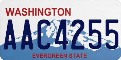 WA license plate AAC4255