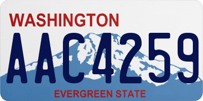WA license plate AAC4259
