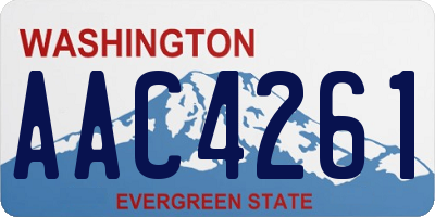 WA license plate AAC4261