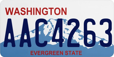 WA license plate AAC4263