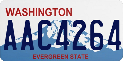 WA license plate AAC4264