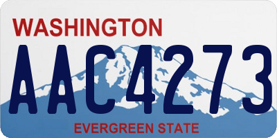 WA license plate AAC4273