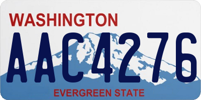 WA license plate AAC4276
