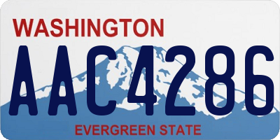 WA license plate AAC4286