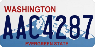 WA license plate AAC4287