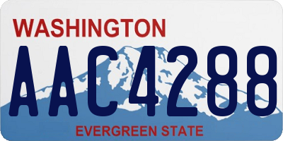 WA license plate AAC4288