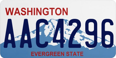 WA license plate AAC4296