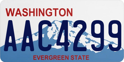 WA license plate AAC4299