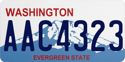 WA license plate AAC4323