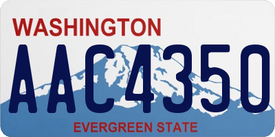 WA license plate AAC4350