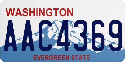 WA license plate AAC4369