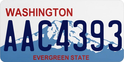 WA license plate AAC4393