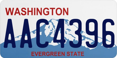 WA license plate AAC4396