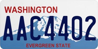 WA license plate AAC4402