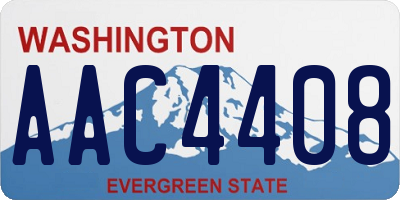 WA license plate AAC4408