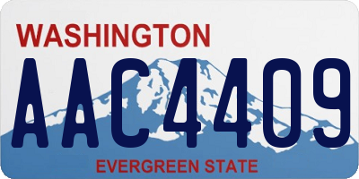 WA license plate AAC4409