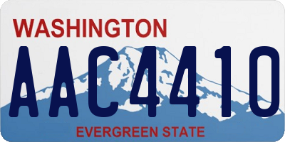 WA license plate AAC4410