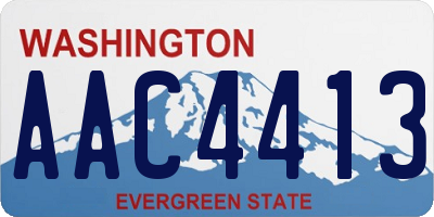 WA license plate AAC4413