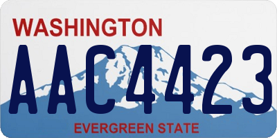 WA license plate AAC4423