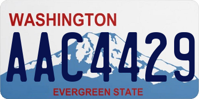 WA license plate AAC4429