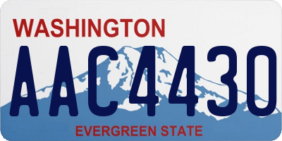 WA license plate AAC4430