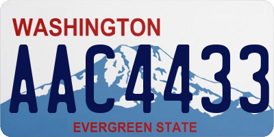 WA license plate AAC4433
