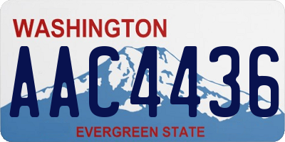 WA license plate AAC4436