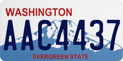 WA license plate AAC4437