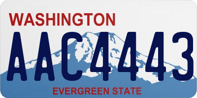 WA license plate AAC4443