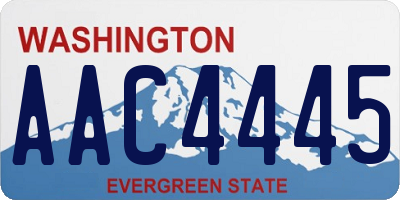 WA license plate AAC4445