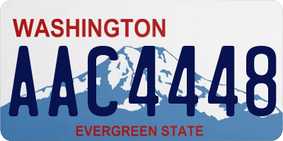 WA license plate AAC4448