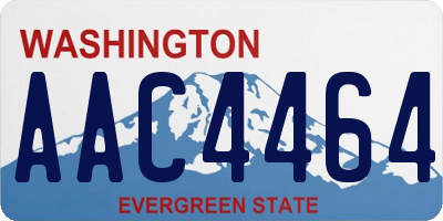 WA license plate AAC4464
