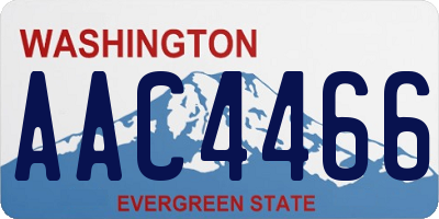 WA license plate AAC4466
