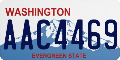 WA license plate AAC4469