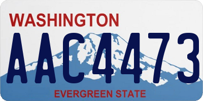 WA license plate AAC4473