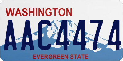 WA license plate AAC4474