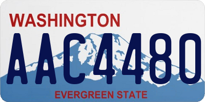 WA license plate AAC4480