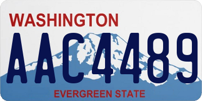 WA license plate AAC4489