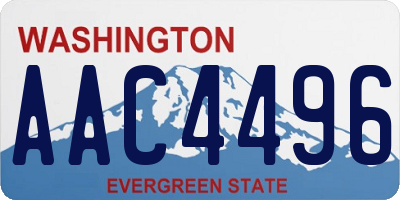 WA license plate AAC4496