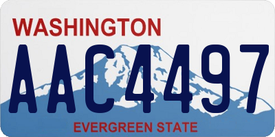 WA license plate AAC4497