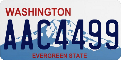 WA license plate AAC4499