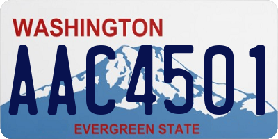 WA license plate AAC4501