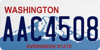WA license plate AAC4508