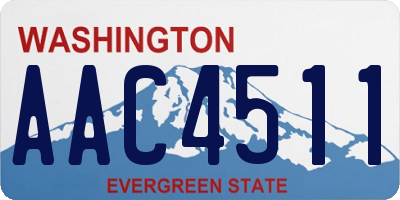 WA license plate AAC4511
