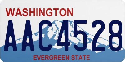 WA license plate AAC4528