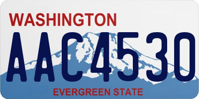 WA license plate AAC4530