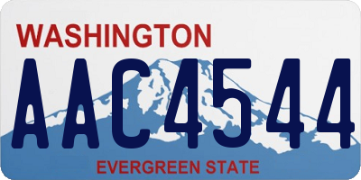 WA license plate AAC4544